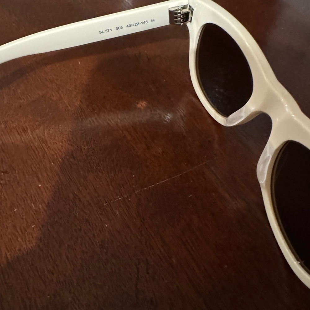 Saint Laurent Cream Sunglasses NWT - Picture 3 of 12